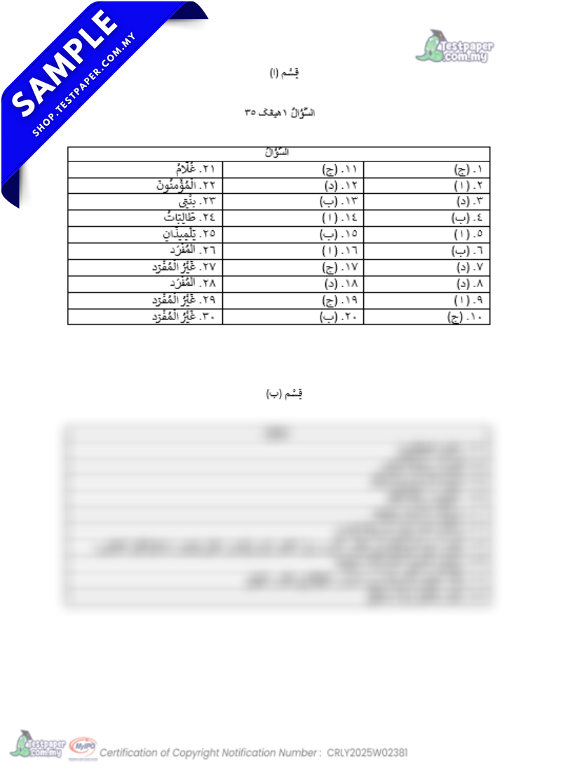 TP1634 - Lughah Arabiah Darjah 6 : SDEA Johor