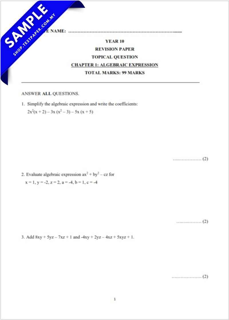 TP2054 - Year 10 IGCSE Mathematics : Topical Questions by Chapter (14 ...