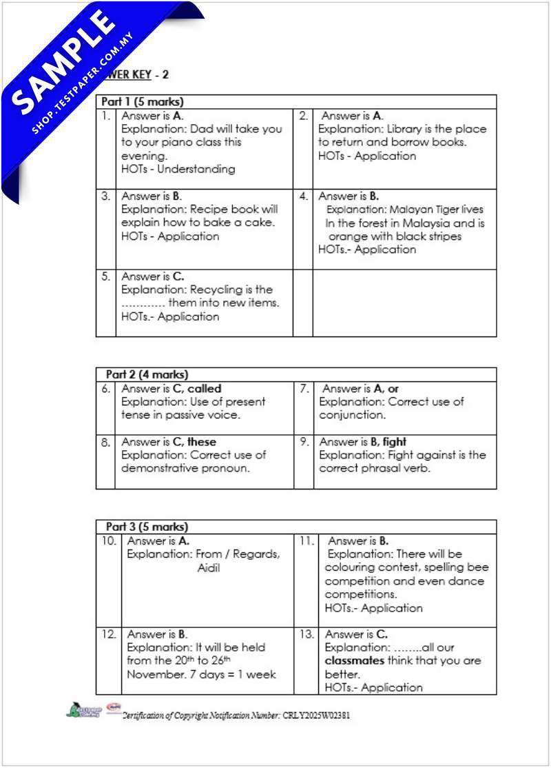 TP2773 - Bahasa Inggeris Tahun 4 : Smart Tryouts ke Arah Matriks ...