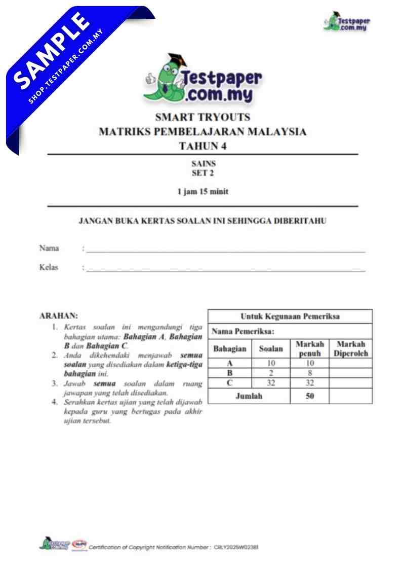 TP2776 - Kombo Tahun 4 : Smart Tryouts ke Arah Matriks Pembelajaran ...